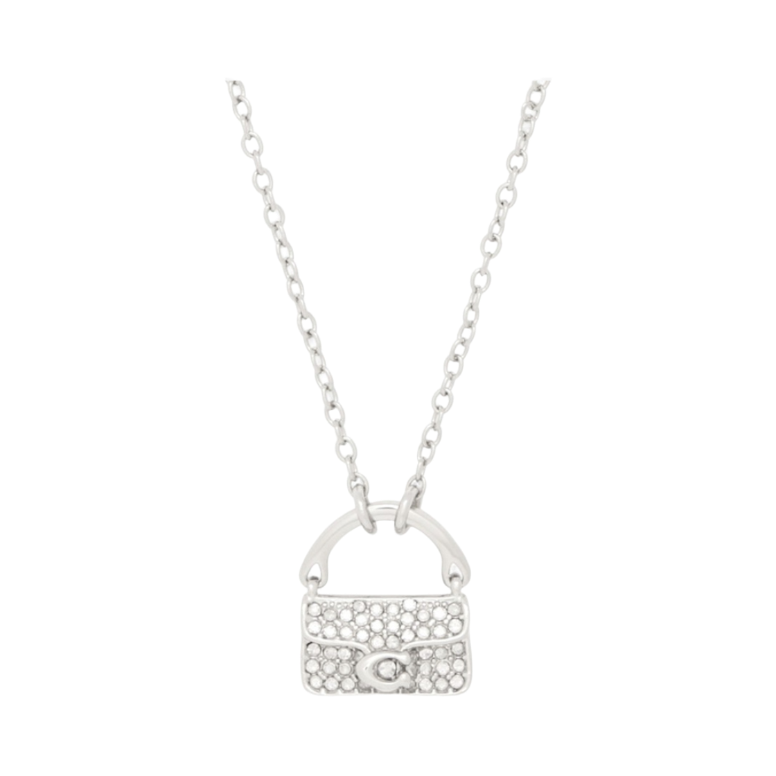 596423-RHO111 (W) Coach Tabby Necklace Silver