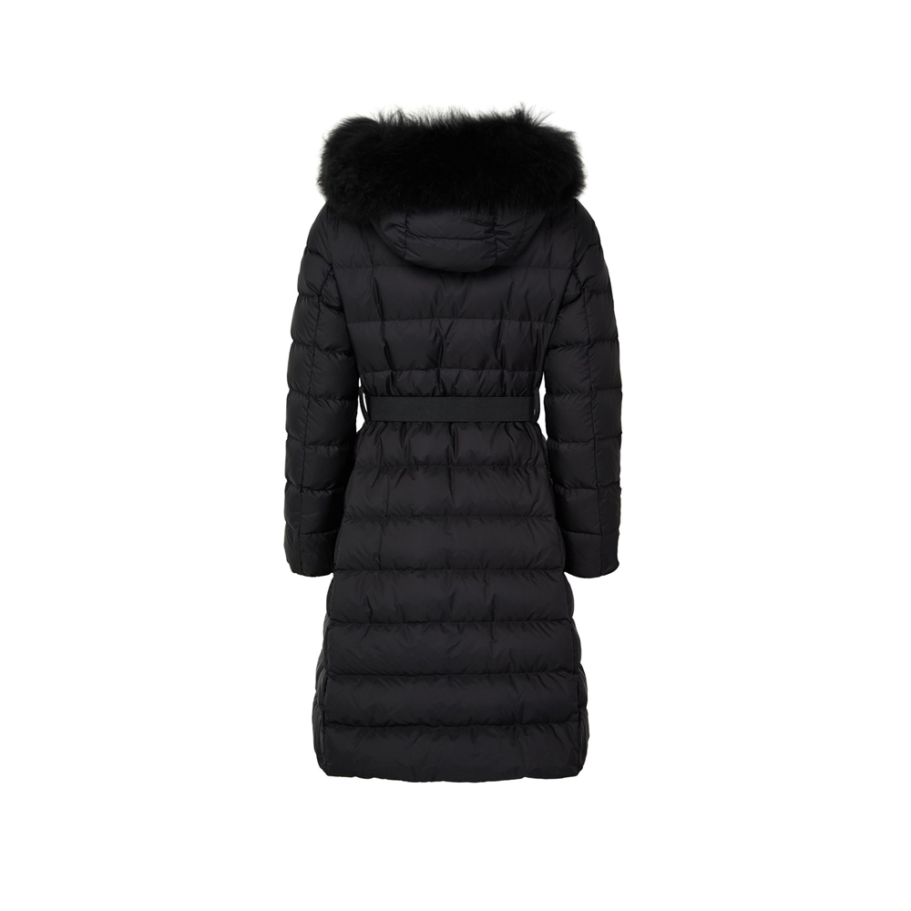 [15% 쿠폰] 몽클레르 클로에스 벨티드 퍼 롱 패딩 자켓 블랙 - 25FW([15% 쿠폰] Moncler Khloesse Belted Fur Long Down Jacket Black - 25FW) - 3