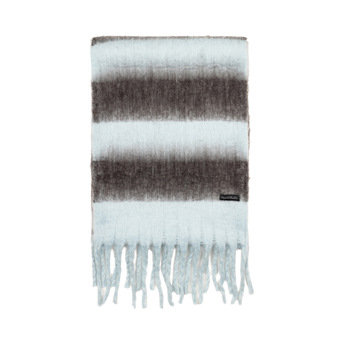 누아트스튜디오 마리에뜨 스트라이프 머플러 민트 브라운(NUARTSTUDIO Mariette Stripe Muffler Brown, Mint) - 1