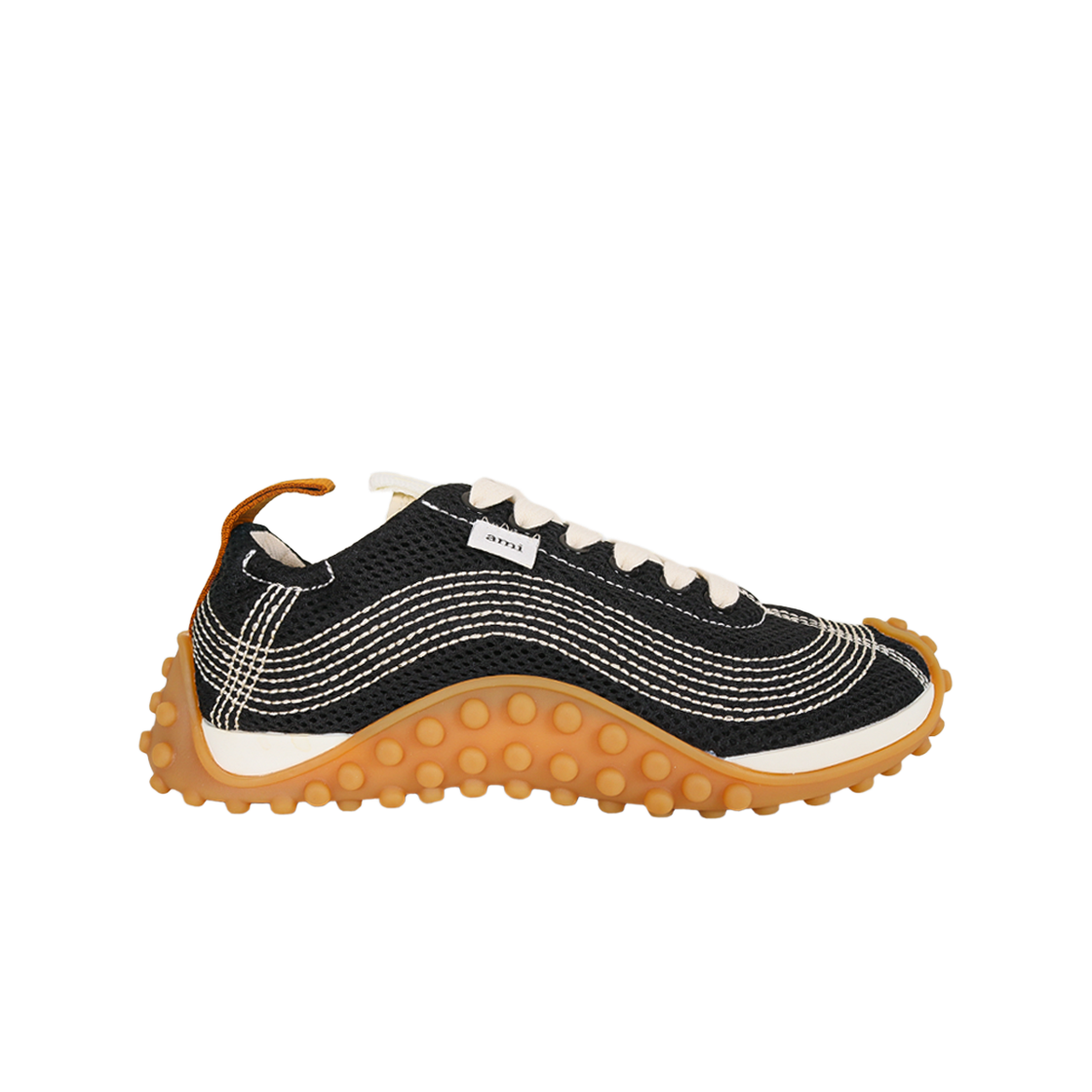[15% 쿠폰] 아미 남성 미라지 스니커즈 블랙아이보리 USN505 AW0003 044([15% 쿠폰] AMI Mirage Mesh Sneakers Noir Ivory) - 1