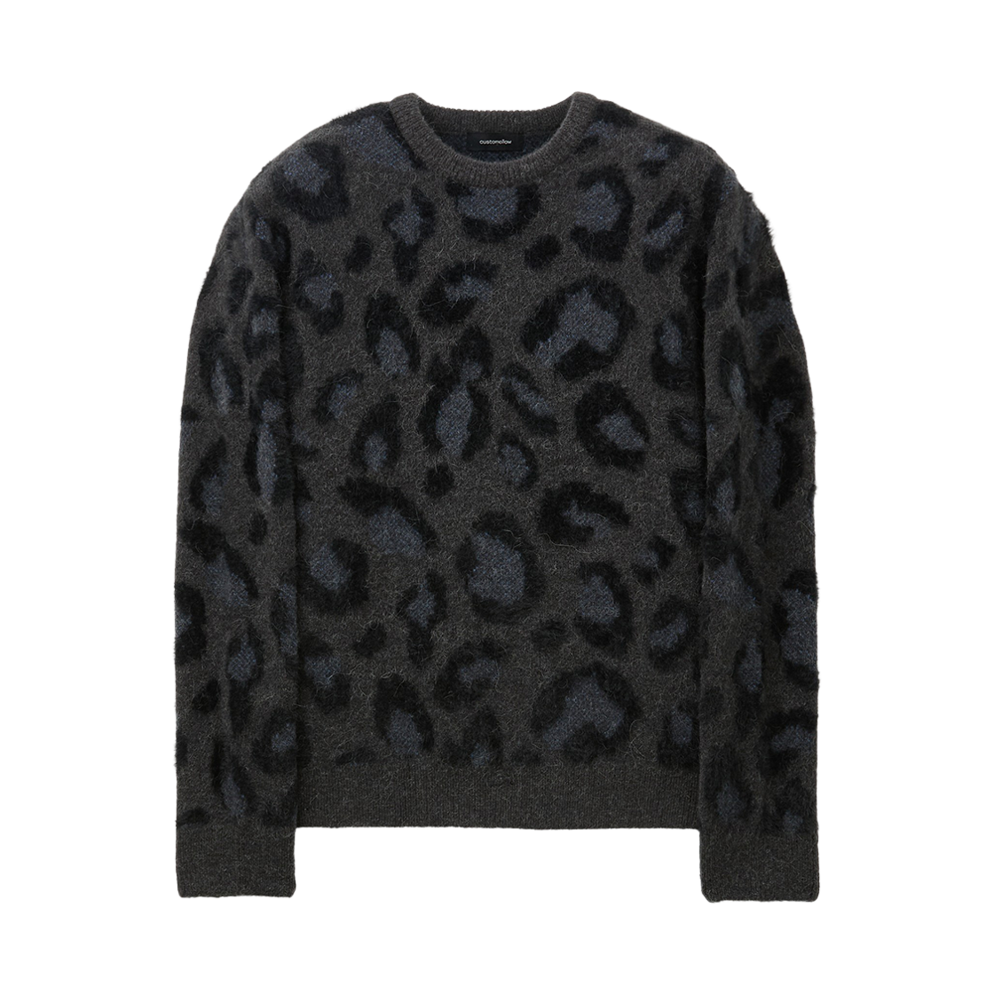 커스텀멜로우 레오파드 라운드넥 스웨터 다크 네이비(Customellow Leopard Round-Neck Sweater Dark Navy) - 1