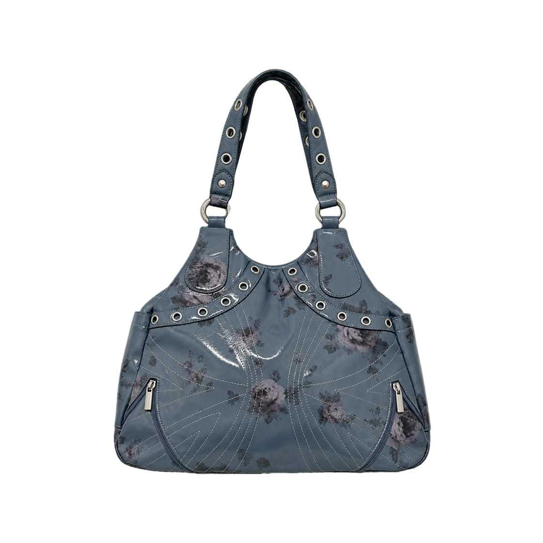 비주얼 컬렉터 시그니처 아일렛 스터드 백 로즈 에나멜(Visual Collector Signature Eyelet Stud Bag Rose Enamel) - 1