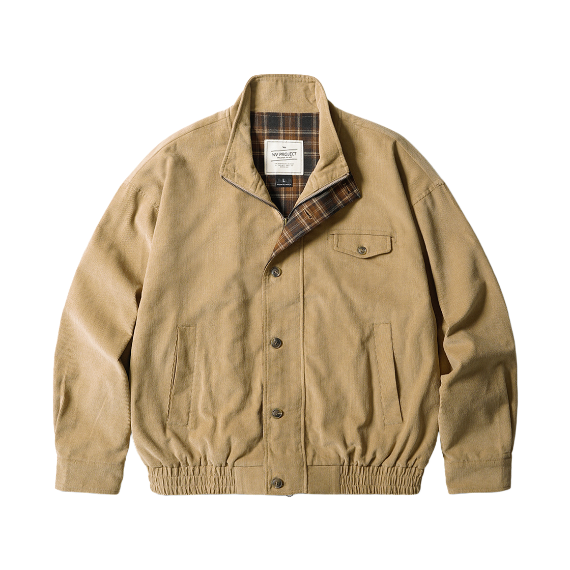더블유브이프로젝트 더프 코듀로이 넥업 자켓 베이지 JIOT7873(WV PROJECT Duph Corduroy Neck Up Jacket Beige JIOT7873)