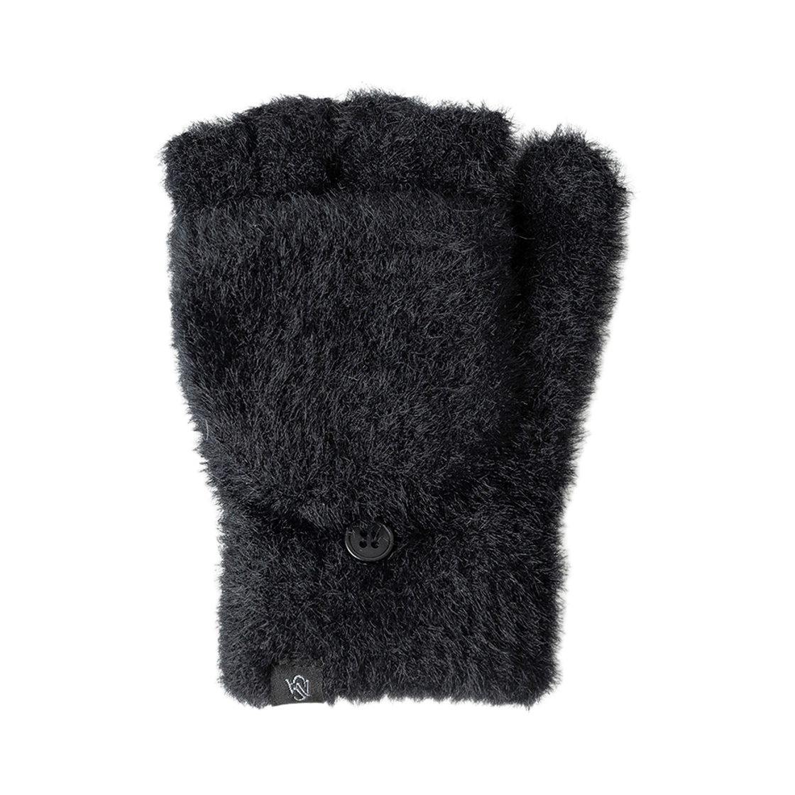 누아트스튜디오 베이직 핑거리스 손모아 앙고라 장갑 블랙(NUARTSTUDIO Basic Pink Grist Fold One's Hands Angora Gloves Black)