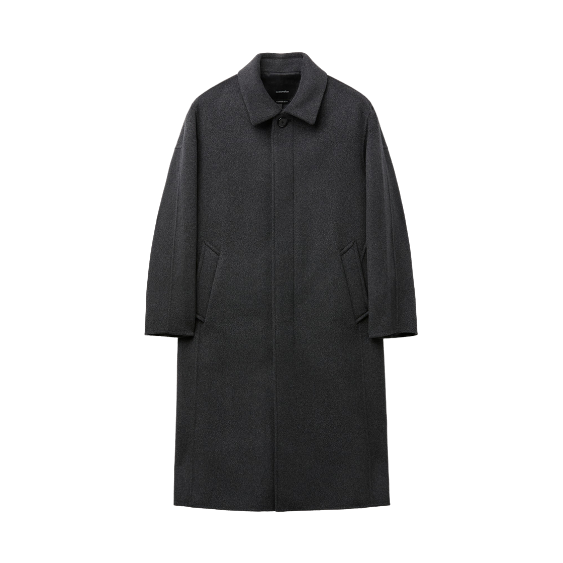 CWCAW26611GYX Customellow Cashmere Handmade Balmacaan Coat Gray