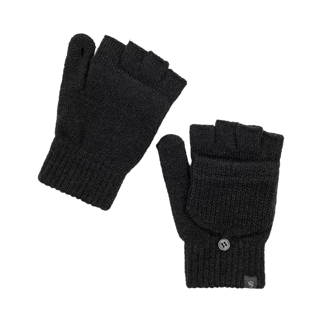 누아트스튜디오 베이직 핑거리스 손모아 장갑 블랙(NUARTSTUDIO Basic Fingerless Fold One's Hands Gloves Black) - 2