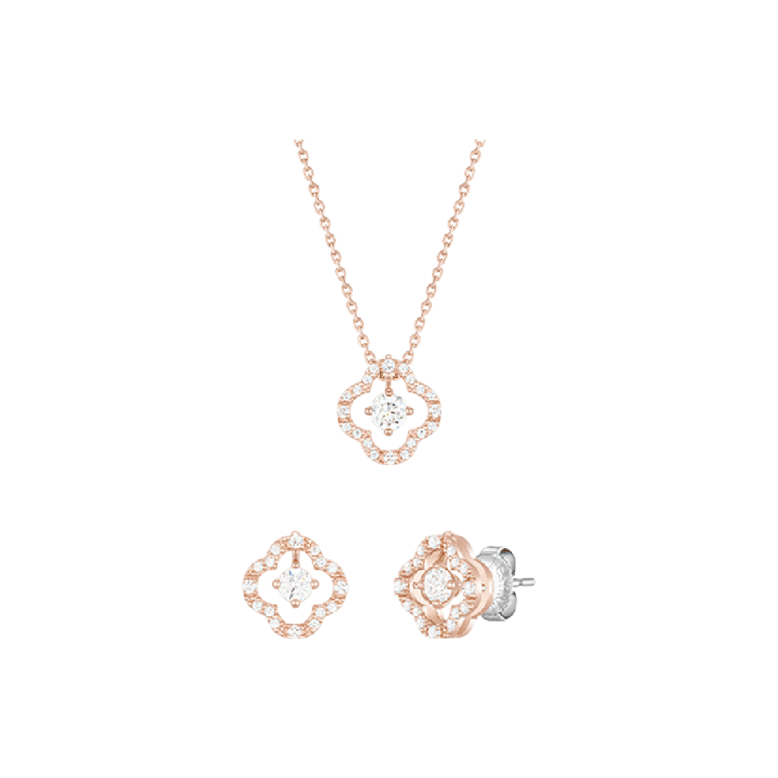 SET-J0-0823 Jestina [아이유 Pick] Clovia Duello 목걸이+귀걸이 세트 (Set-J0-0823)