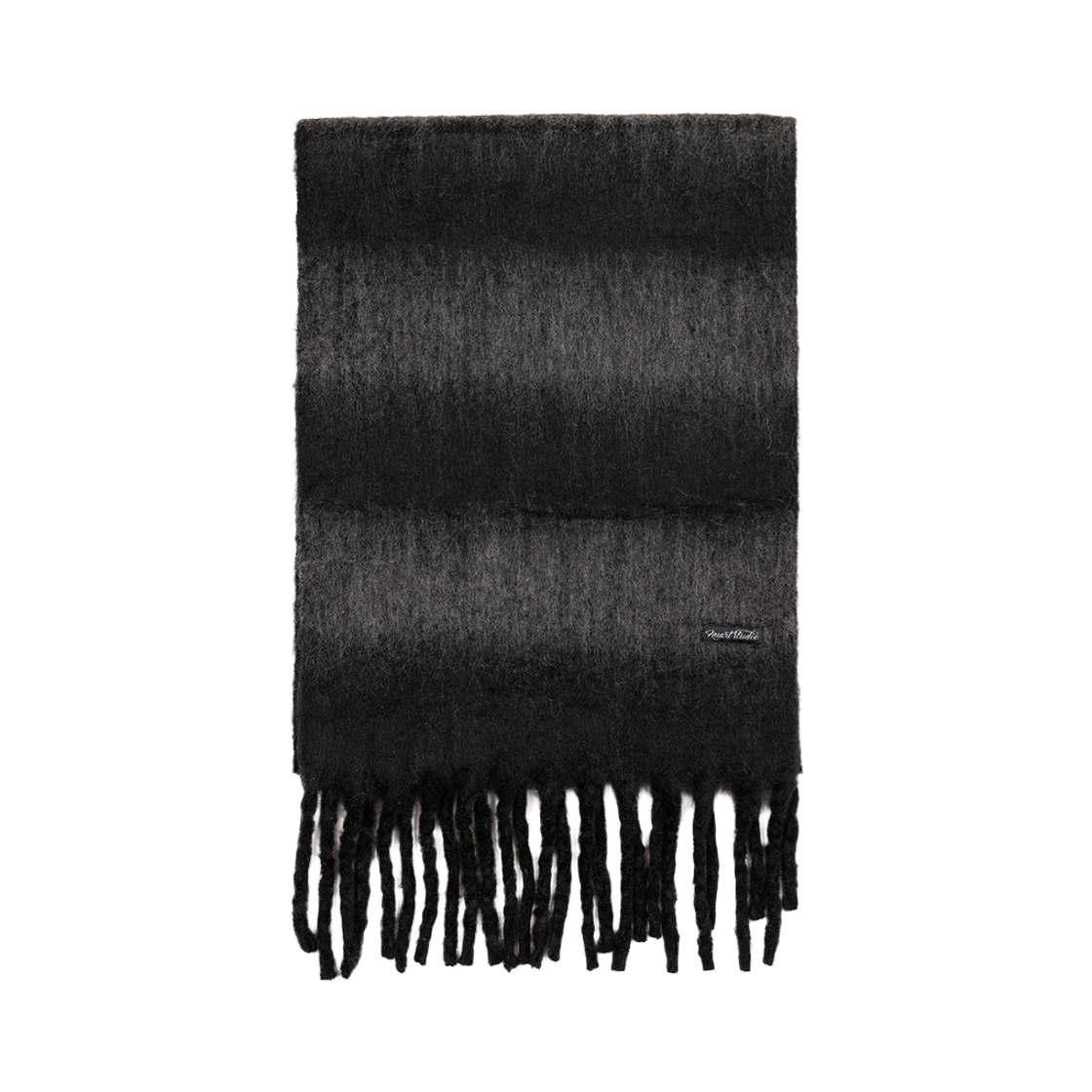 누아트스튜디오 마리에뜨 스트라이프 머플러 블랙 그레이(NUARTSTUDIO Mariette Stripe Muffler Gray, Blue)