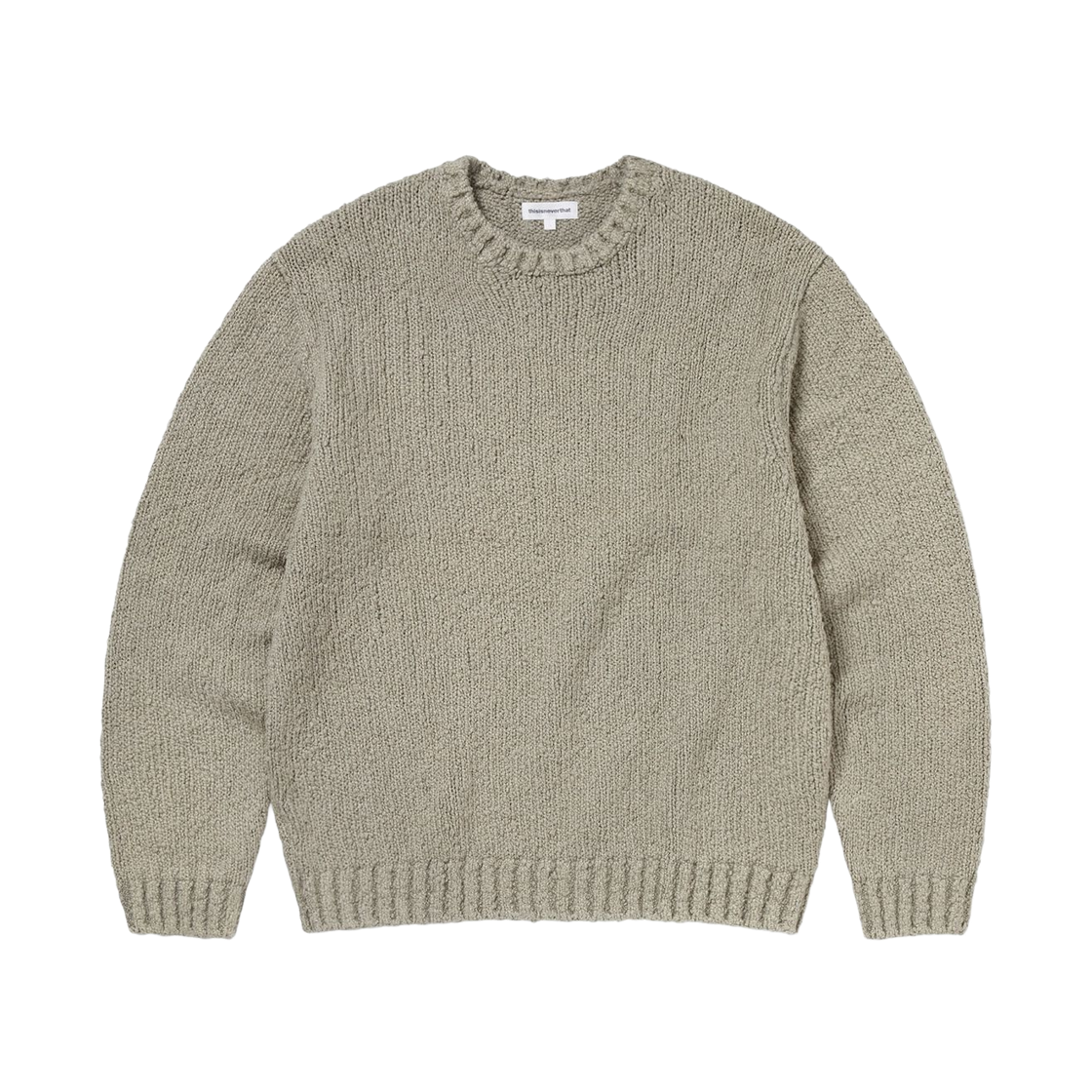 TN263KKNPK02GRY thisisneverthat Boucle Sweater Grey