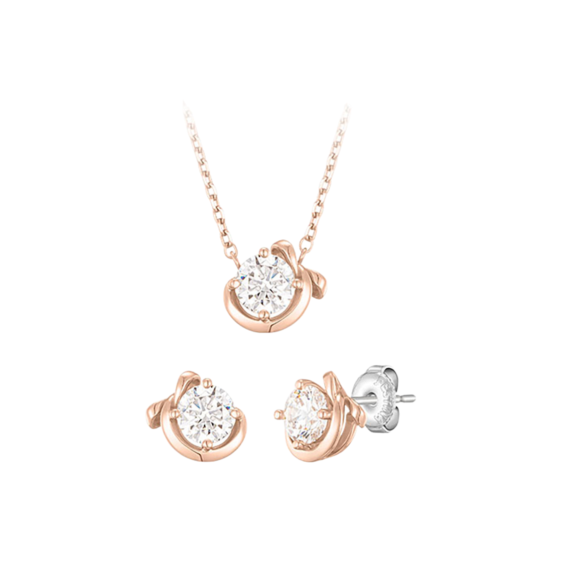 SET-J0-1205 Jestina Jestina [아이유 Pick] Herbow 목걸이+귀걸이 세트 (Set-J0-1205)