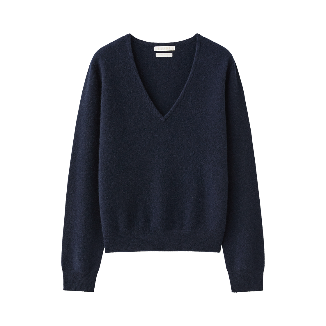 SBF3CK03WNV (W) Fine Cashmere 100 Wholegarment V-Neck Knit Navy