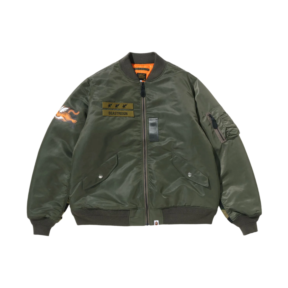 - BAPE 1st Camo Bomber Jacket Olivedrab