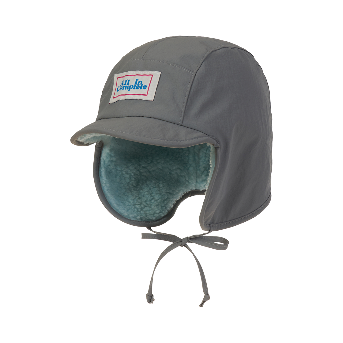 AL26FWTR06SGY Allincomplete Sprinkle Teddy Reversible Trooper Hat Gray