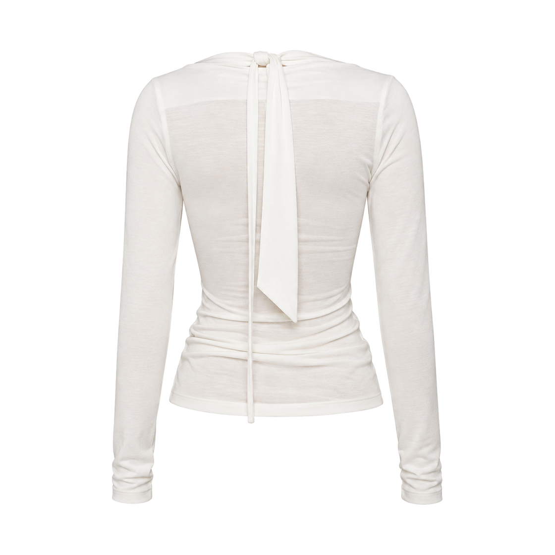 준수이 드레이프 스카프 탑 아이보리(JUNSUI Draped Scarf Top Ivory) - 2