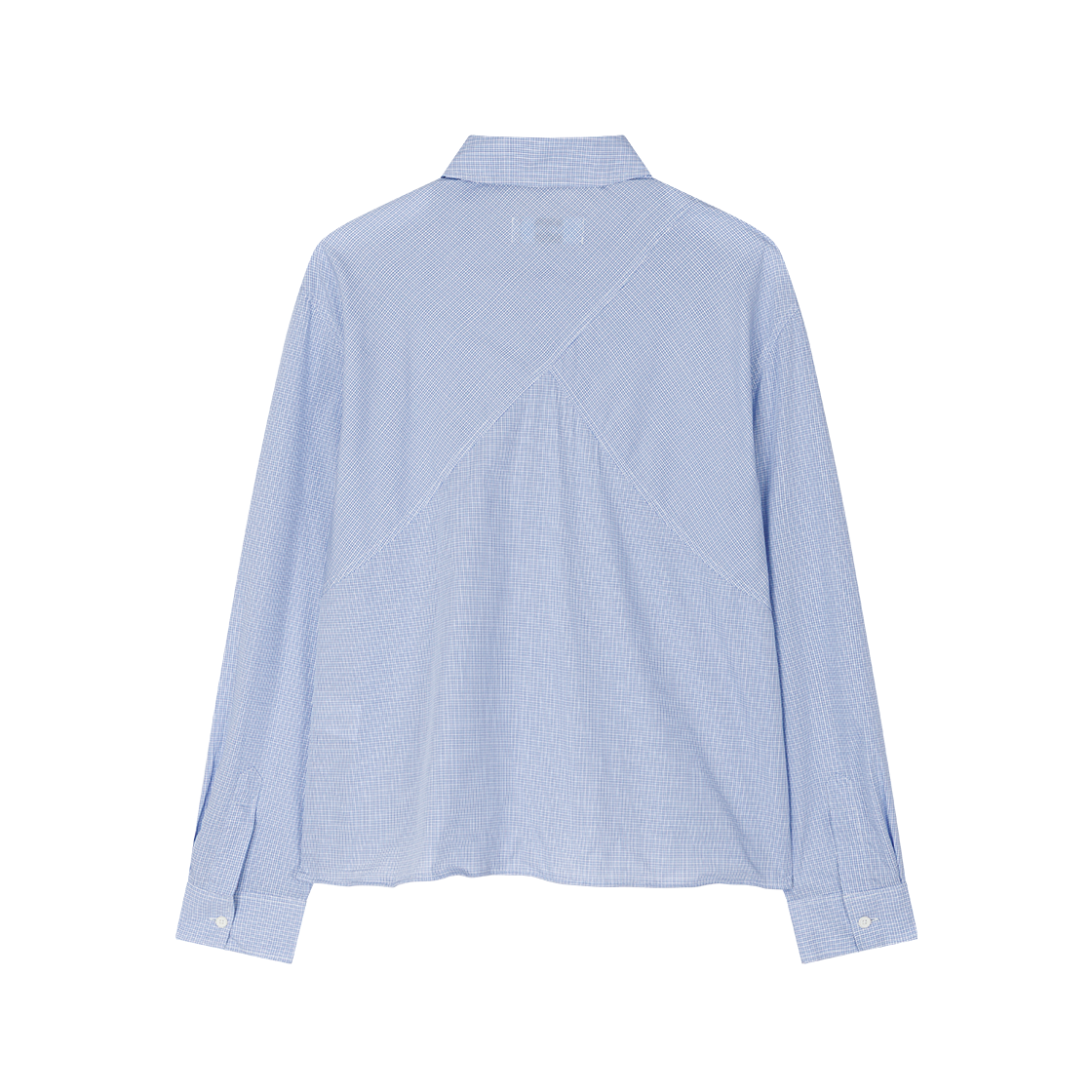 웨이비니스 와이어 디테일 체크 셔츠 스카이 블루(Waviness Wire Detail Check Shirt Sky Blue) - 2