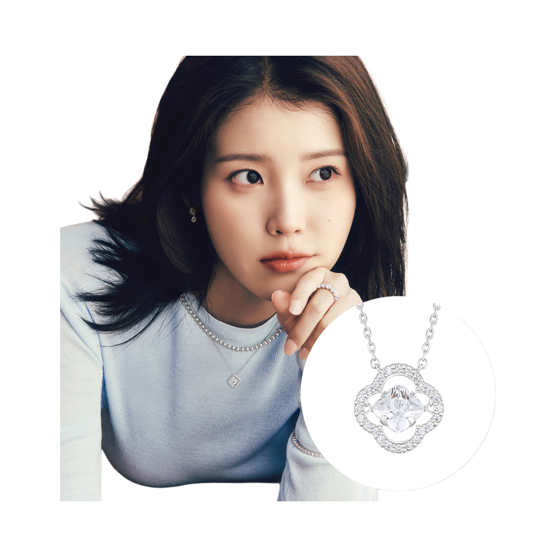 제이에스티나 CLOVIA MIOELLO 목걸이 (JJCLNQ4BF173SW420)(Jestina Clovia Mioello 목걸이 (Jjclnq4Bf173Sw420)) - 2
