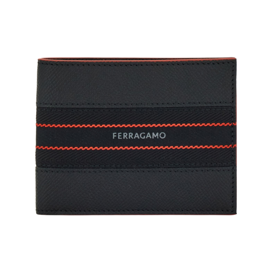 661831-796028 Ferragamo Wallet Black Flame Red