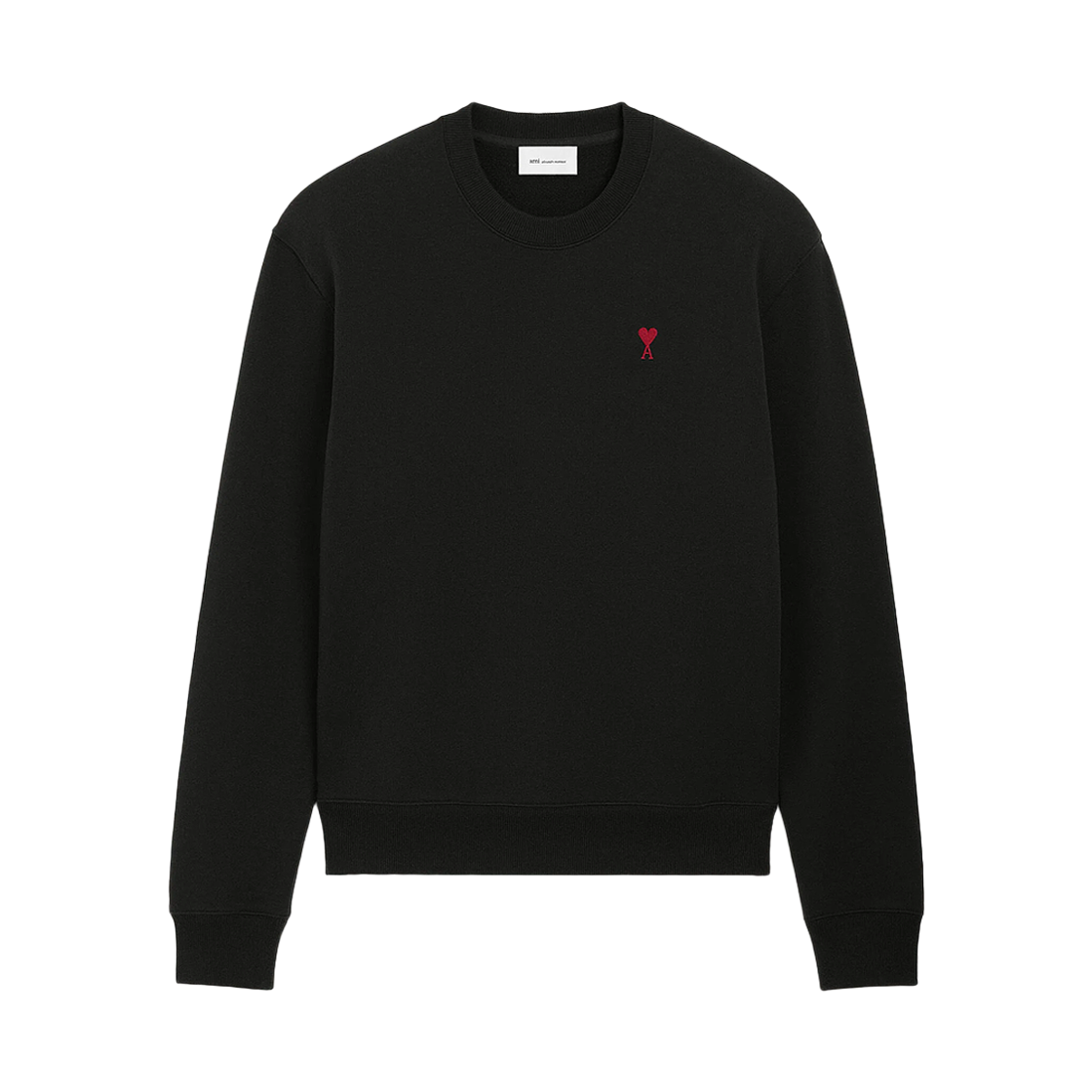 BFUSW035 730 001 [15% 쿠폰] AMI Men's Heart Logo Sweatshirt Black