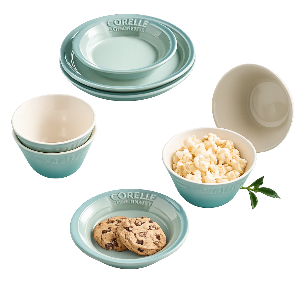 코렐 코디네이츠 브리즈스톤 8P_그린(Corelle Coordinates Breeze Stone 8‑Piece Set (Green))