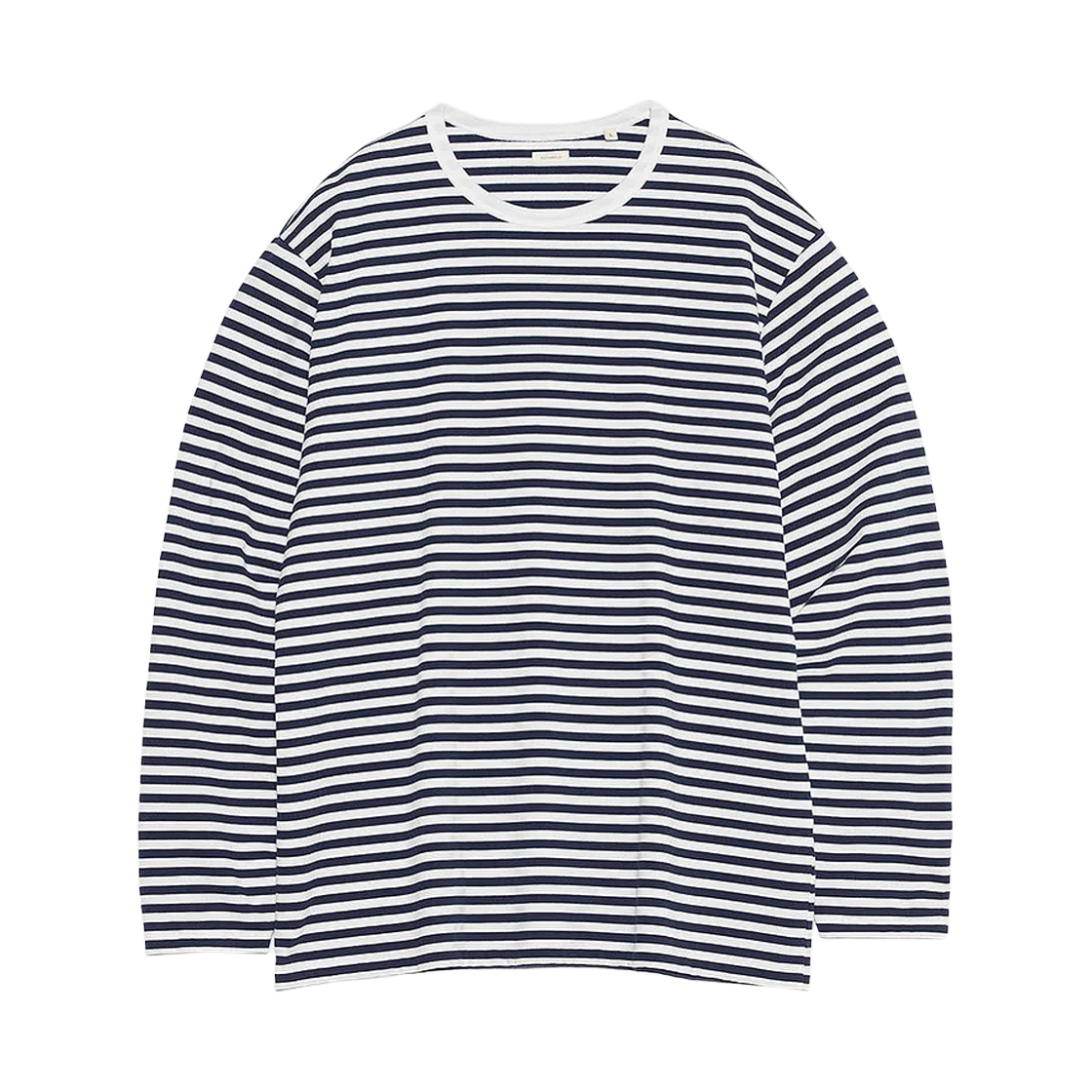 [15% 쿠폰] 나나미카 공용 쿨믹스 스트라이프 긴팔티 네이비화이트 S25SH119E NW([15% 쿠폰] Nanamica Coolmax Stripe Jersey LS T-Shirt Navy White)