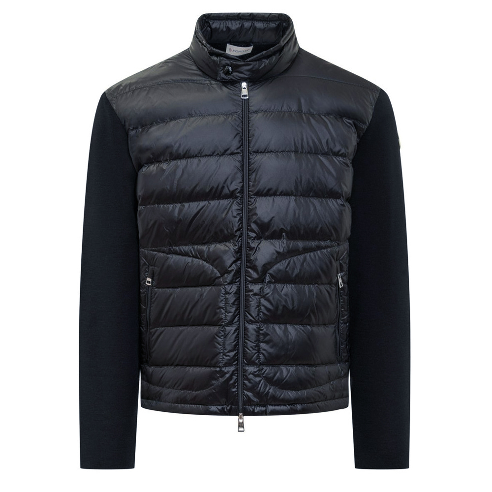 [15% 쿠폰] 몽클레르 로고 니트 믹스 패딩 자켓 네이비 - 25SS([15% 쿠폰] Moncler Logo Knit Mix Down Jacket Navy - 25SS) - 2