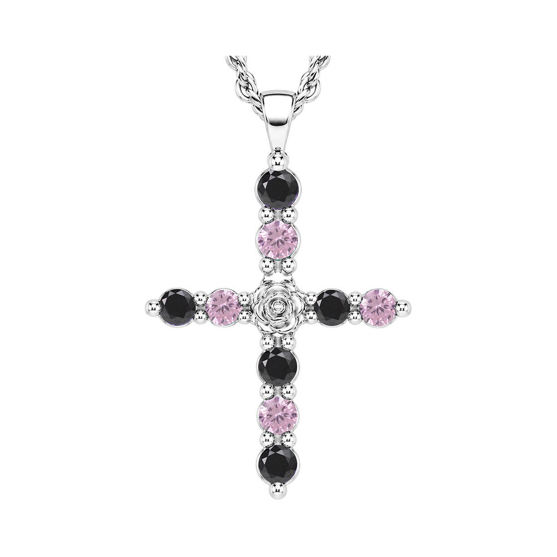 칩스주얼리 장미 십자가 목걸이(chips jewelry Rose Cross Necklace) - 4