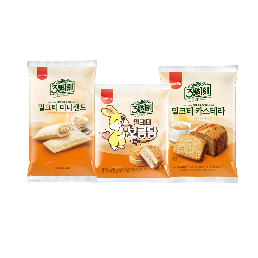- Samlip 3:15 Milk Tea Sandwiches: Choose 9 Packs from 3 Varieties