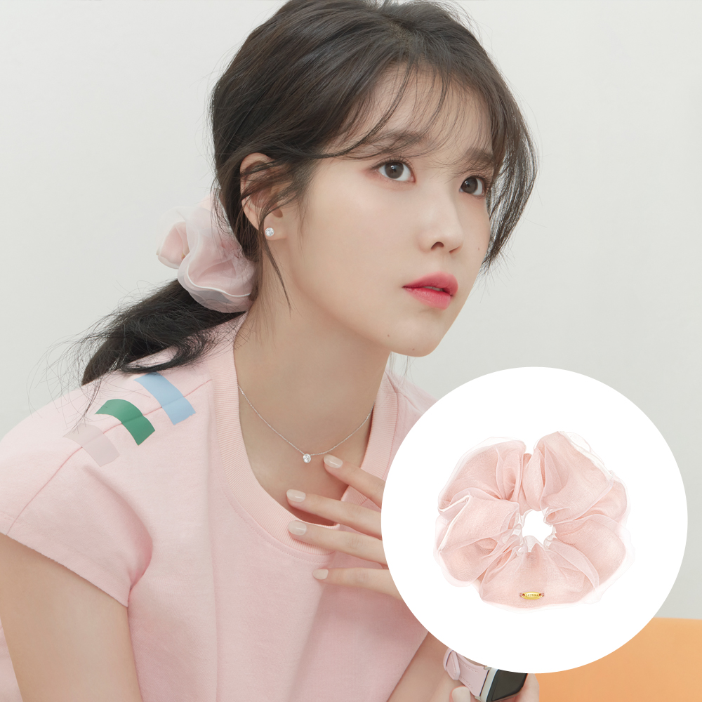 제이에스티나 [아이유PICK] LALA J 오간자 헤어 스크런치 - 베이비 핑크 (JALJHS2BF821FA000)(Jestina [아이유pick] Lala J 오간자 헤어 스크런치 - 베이비 핑크 (Jaljhs2Bf821Fa000)) - 2
