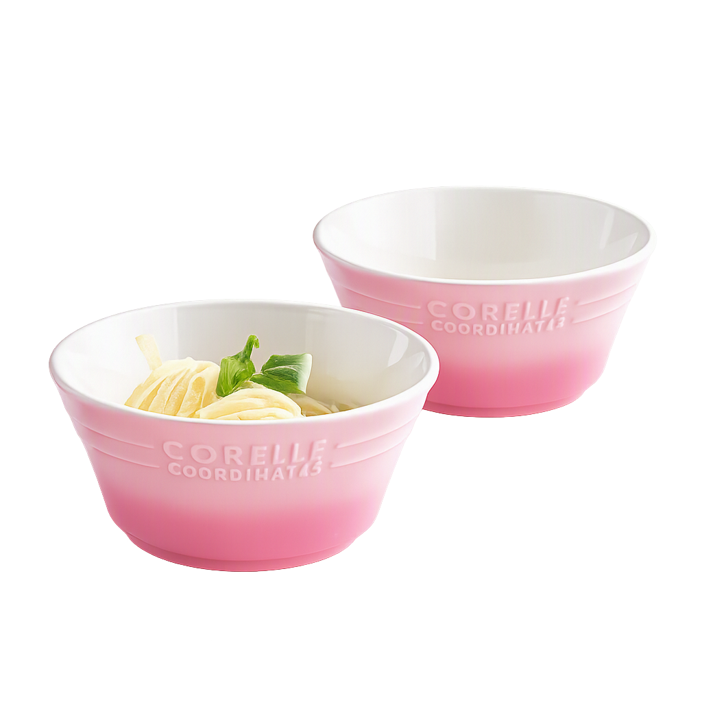 코렐 코디네이츠 브리즈스톤 라면기 2P_핑크(Corelle Coordinates Breeze Stone Ramen Bowl 2‑Piece (Pink))
