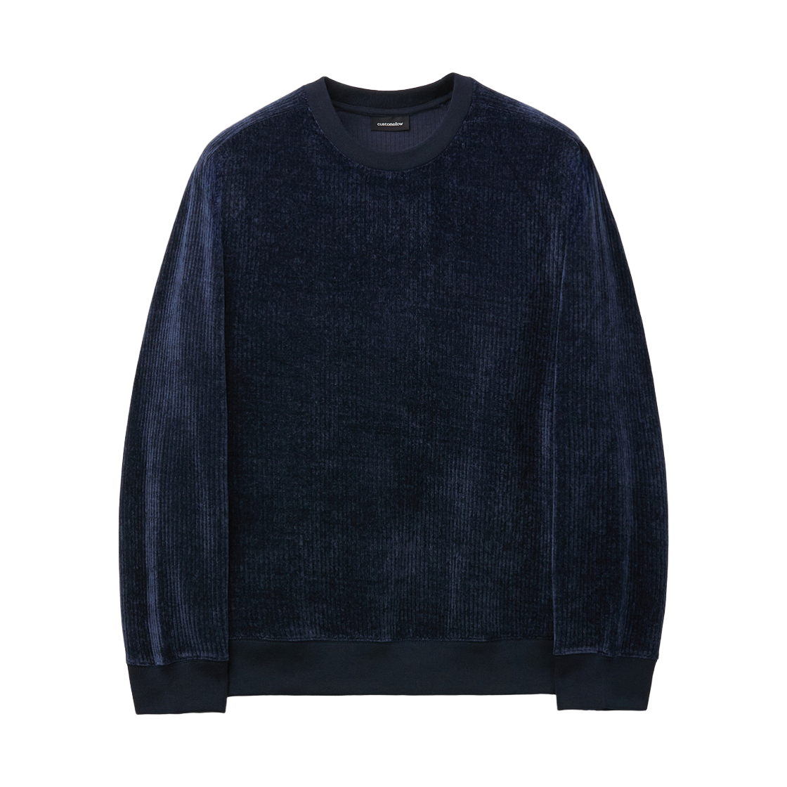 커스텀멜로우 벨벳 스웨트셔츠 다크 네이비(Customellow Velvet Sweatshirt Dark Navy) - 1