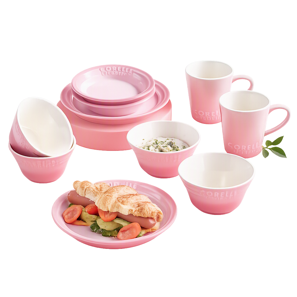코렐 코디네이츠 브리즈스톤 10P_핑크(Corelle Coordinates Breeze Stone 10‑Piece Set (Pink))