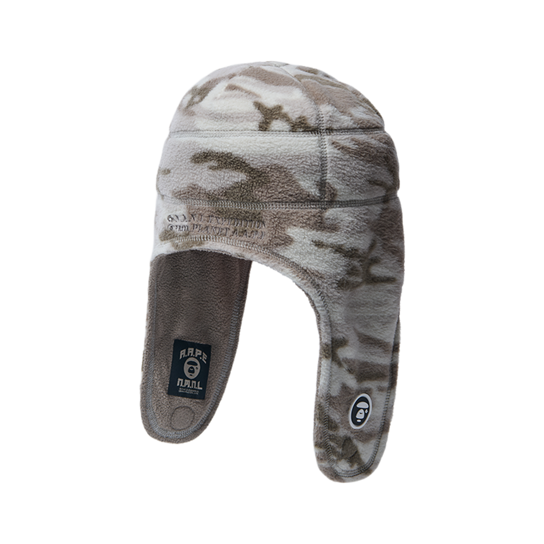 노매뉴얼 x 에이프 리버서블 플리스 비니 샌드 그레이(NOMANUAL x Aape Reversible Fleece Beanie Sand Gray) - 1