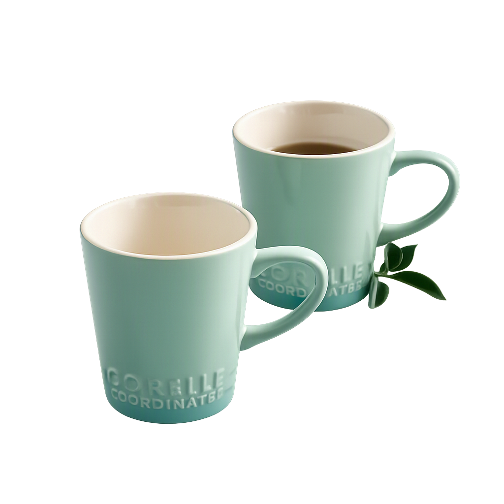 코렐 코디네이츠 브리즈스톤 머그 2P_그린(Corelle Coordinates Breeze Stone Mug 2‑Piece (Green))