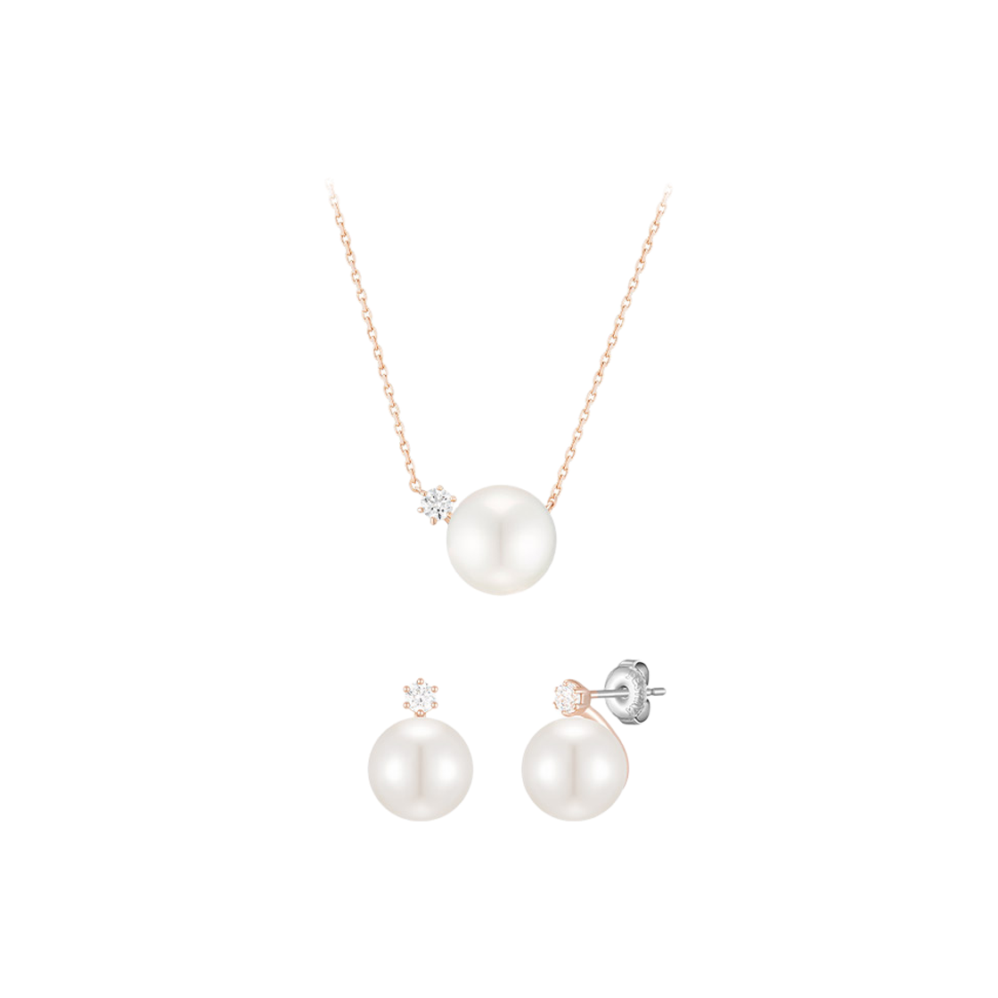 SET-J0-1083 Jestina [아이유pick] 레이디펄 목걸이+귀걸이 세트 (Set-J0-1083)