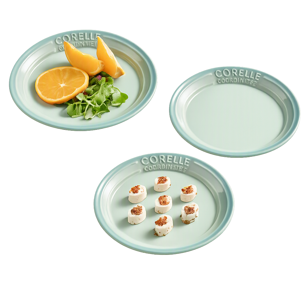 코렐 코디네이츠 브리즈스톤 접시 3P_그린(Corelle Coordinates Breeze Stone Plate 3‑Piece (Green))