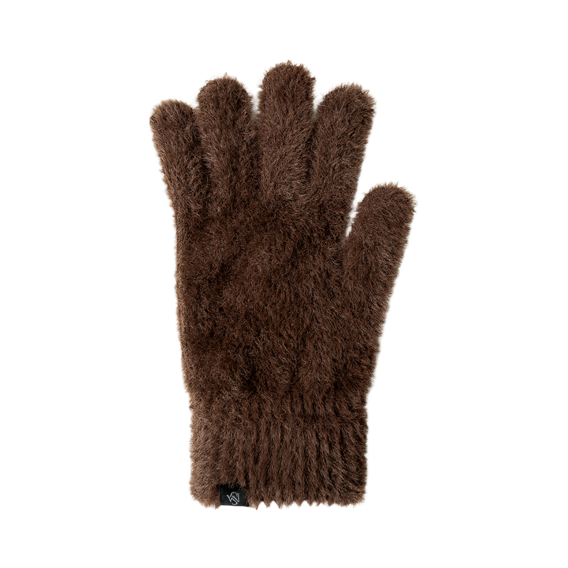 26NSITEM40 NUARTSTUDIO Hug Angora Fingerhole Short Gloves Brown