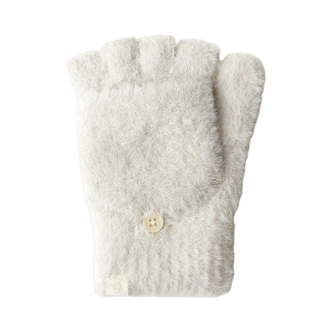 26NSITEM46 NUARTSTUDIO Basic Pink Grist Fold One's Hands Angora Gloves Oatmeal