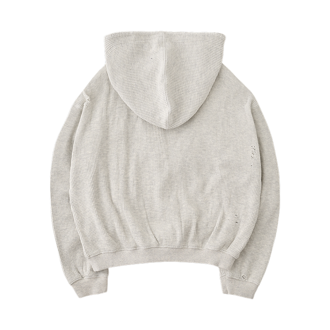 투위드 크람와플후드집업 오트(Tuewid cropped length waffle hoodie zip-up in oat) - 2
