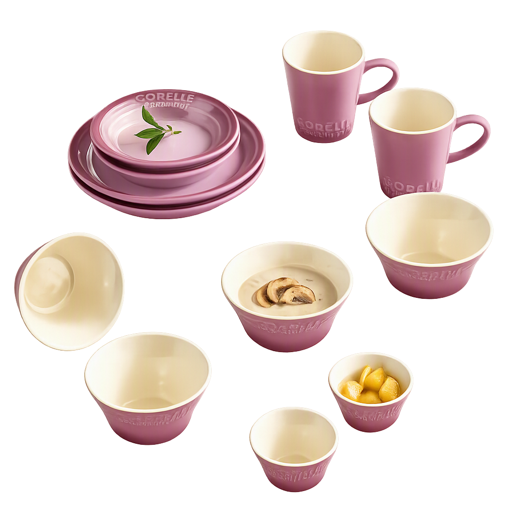 코렐 코디네이츠 브리즈스톤 12P_퍼플(Corelle Coordinates Breeze Stone 12‑Piece Set (Purple))
