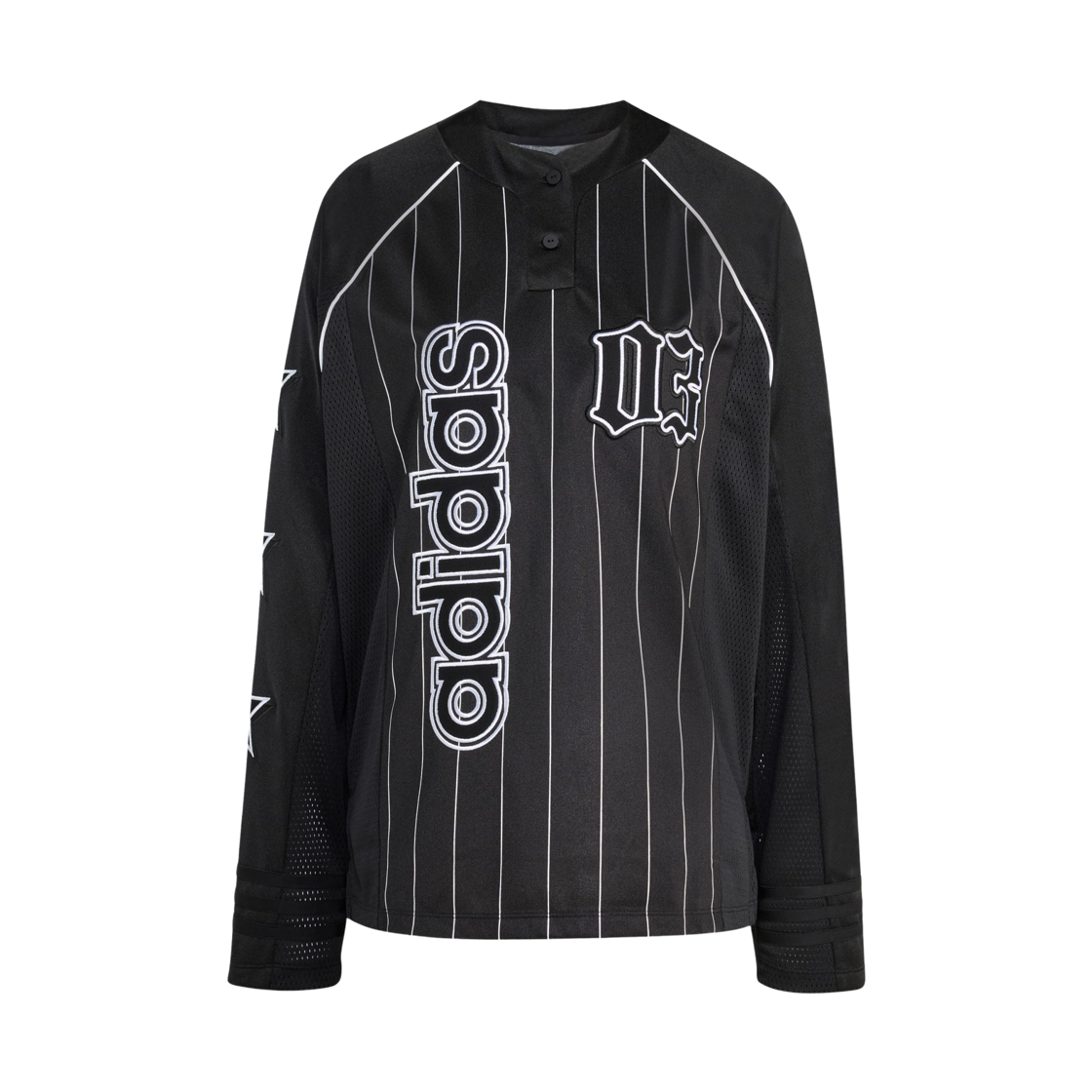 KC6282 (W) Adidas Long Sleeve Jersey Black White - US Sizing