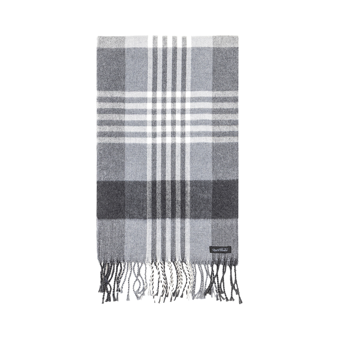 26NSITEM22 NUARTSTUDIO Lumie Heritage Check Muffler Gray