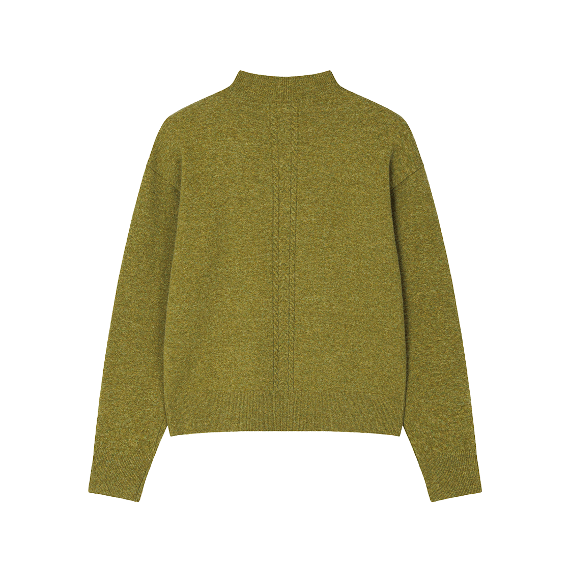 웨이비니스 슬릿 모크 넥 카디건 라임(Waviness Slit Mock Neck Cardigan Lime) - 2