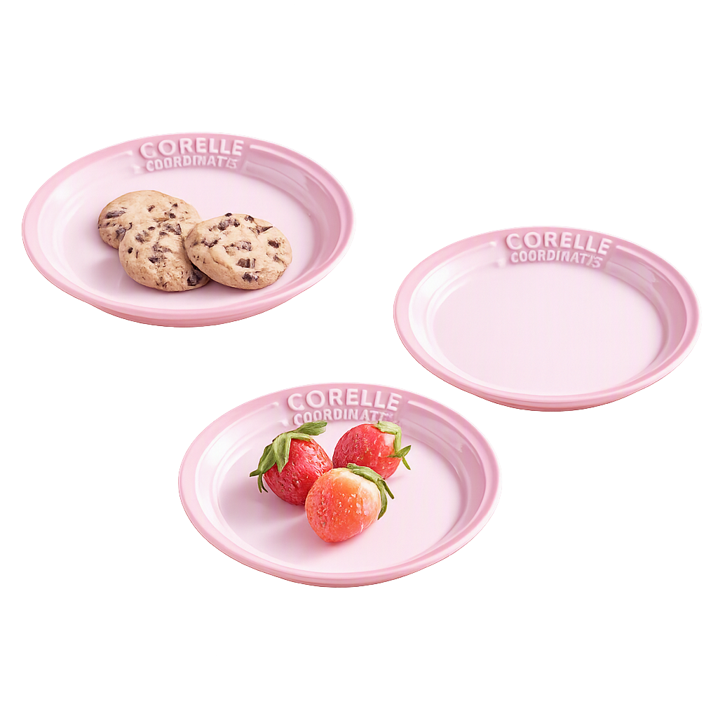 코렐 코디네이츠 브리즈스톤 접시 3P_핑크(Corelle Coordinates Breeze Stone Plate 3‑Piece (Pink))