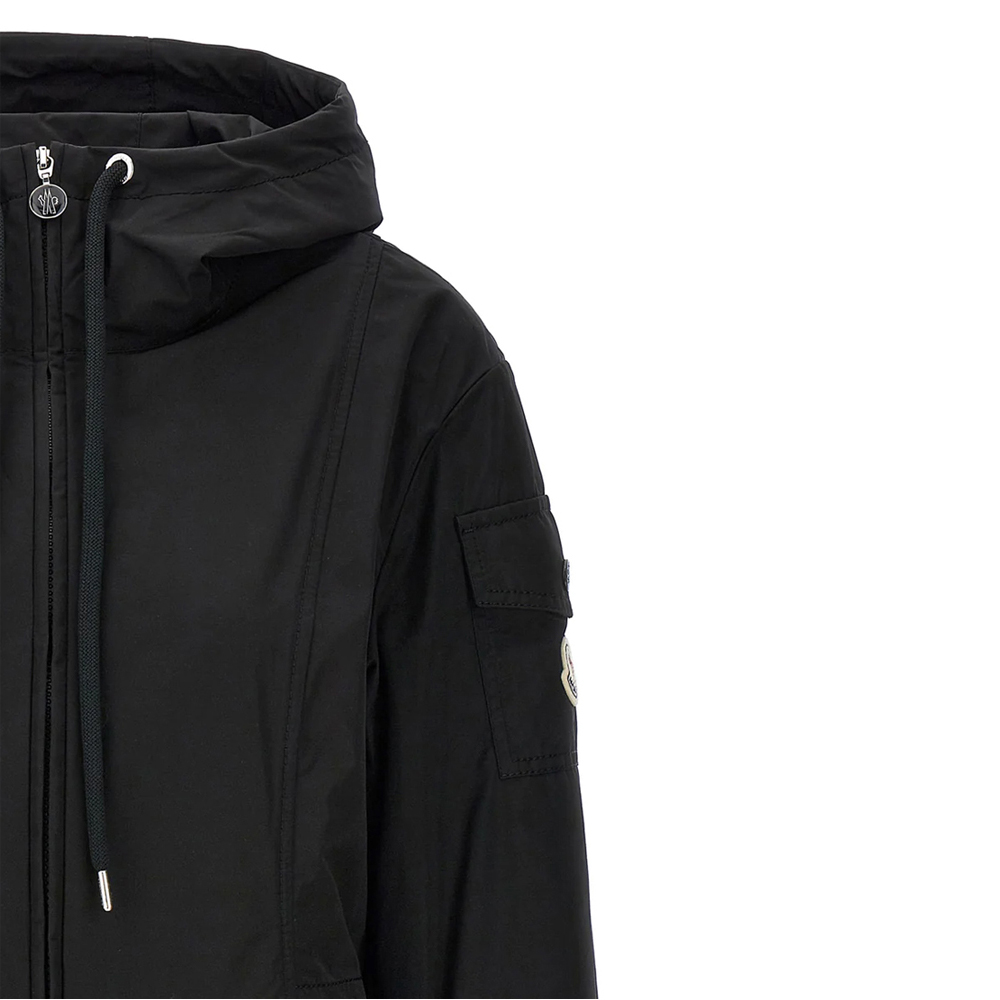 [15% 쿠폰] 몽클레르 LEANDRO 로고 패치 후드 자켓 블랙 - 25SS([15% 쿠폰] Moncler LEANDRO Logo Patch Hooded Jacket Black - 25SS) - 4