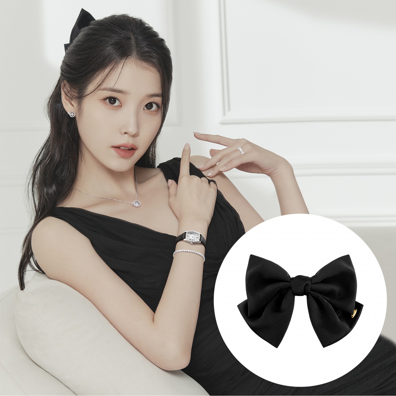 제이에스티나 LALA J 리본 헤어핀 - 블랙 (JALJHP3BS802FA000)(Jestina Lala J 리본 헤어핀 - 블랙 (Jaljhp3Bs802Fa000)) - 2