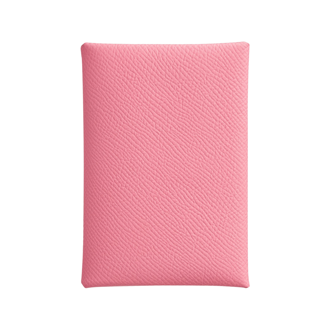 H083035CK1Q Hermes Calvi Duo Compact Card Holder Epsom & Palladium Rose Confetti