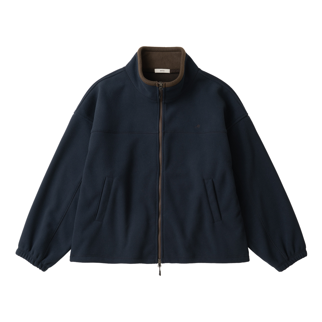 EFWOTAT057NAV aetoa Cozy Fleece Full Zip-Up Navy