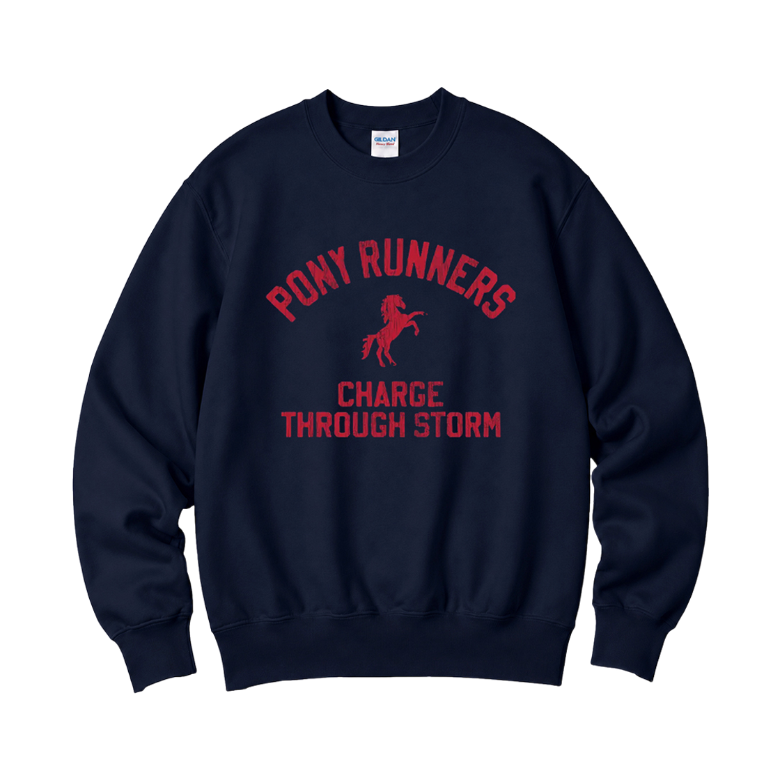 88000 Gildan X Vintage Collection PONY RUNNERS Crewneck Sweat shirt NAVY