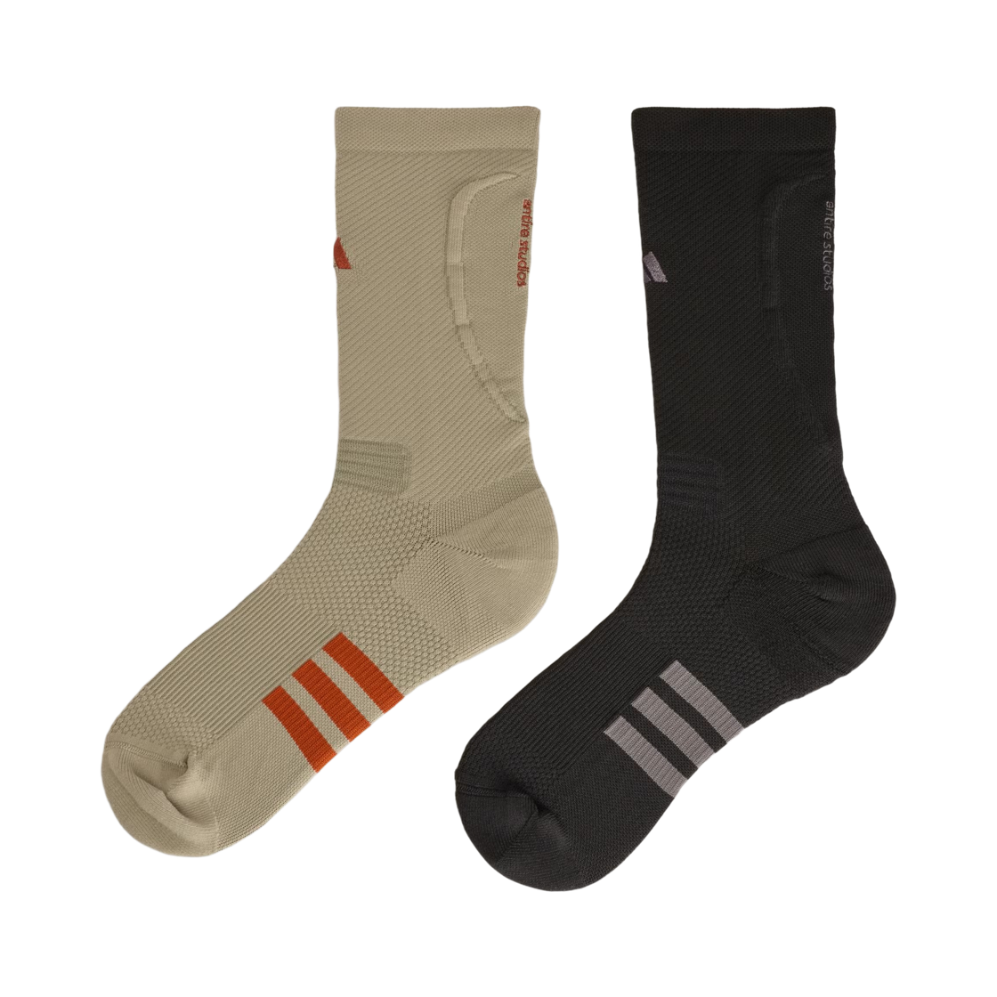 KR3490 Adidas x Entire Studios Regular Socks Black Feather Grey (2 Pack)