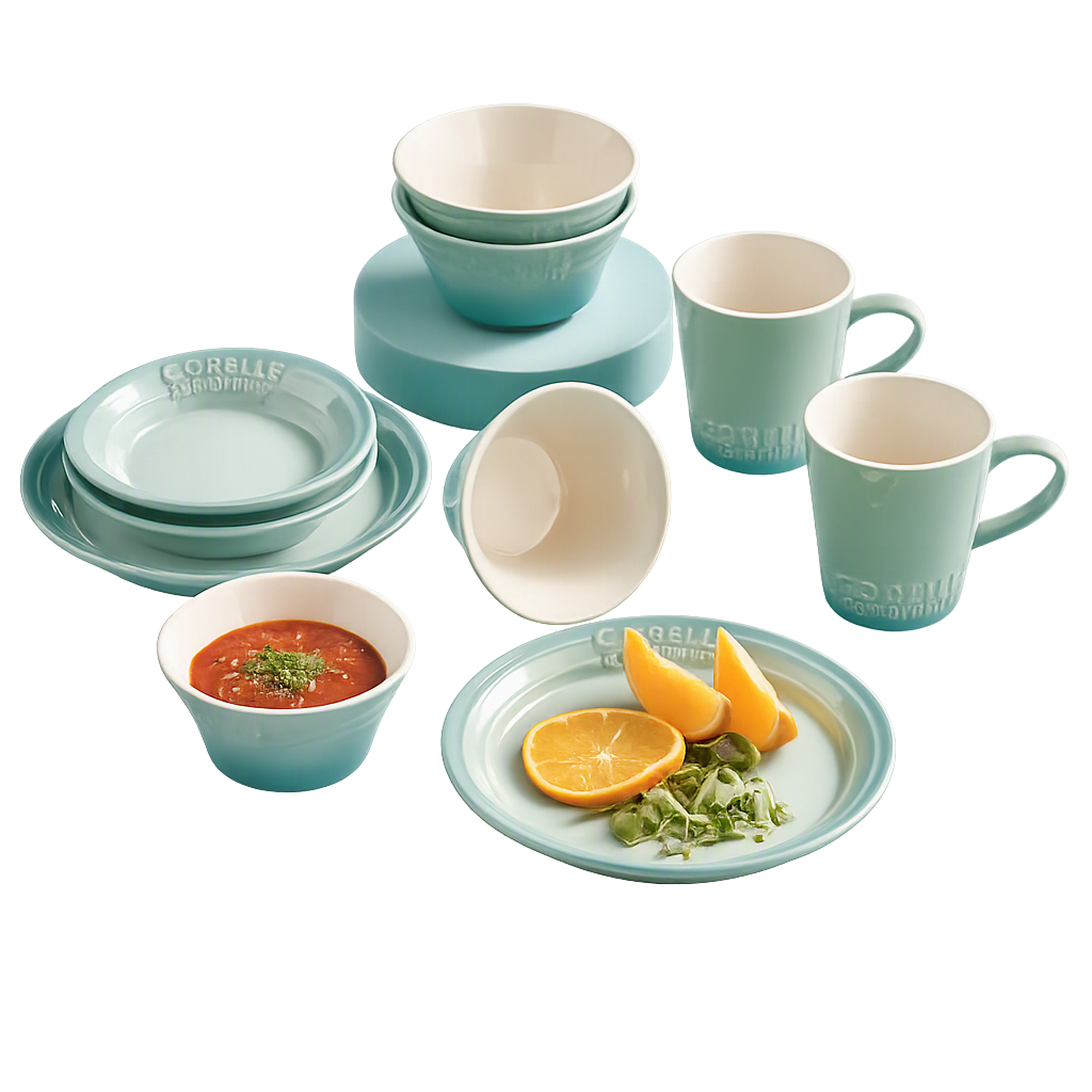 코렐 코디네이츠 브리즈스톤 10P_그린(Corelle Coordinates Breeze Stone 10‑Piece Set (Green))